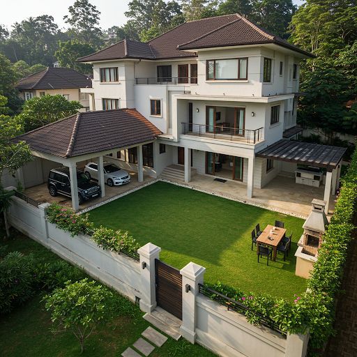 Luxury residential bungalow with garden and parking in Mumbai